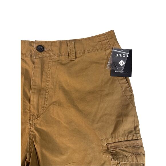 UNION MEN'S SIZE 34 BROWN COTTON CARGO‎ HIKING WALKING OUTDOOR SHORTS NWT - Picture 4 of 8